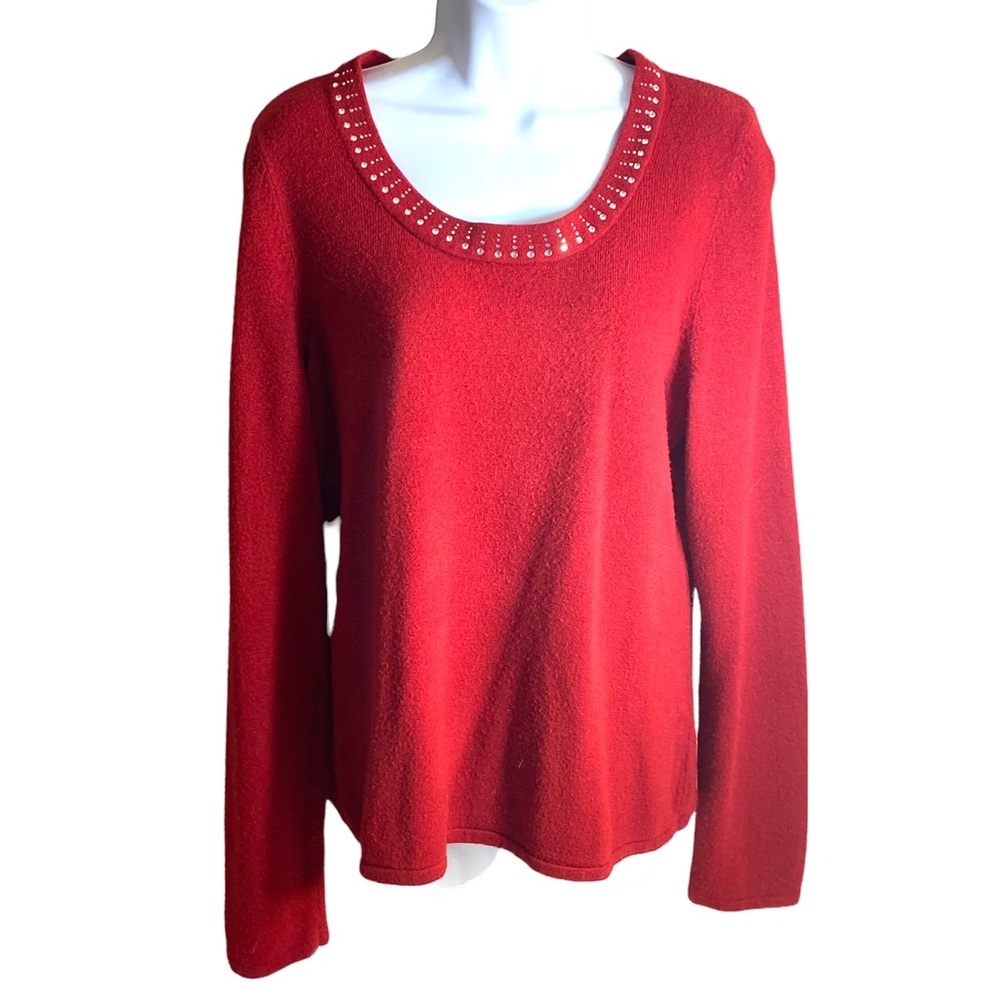 Karen Scott red sweater size large